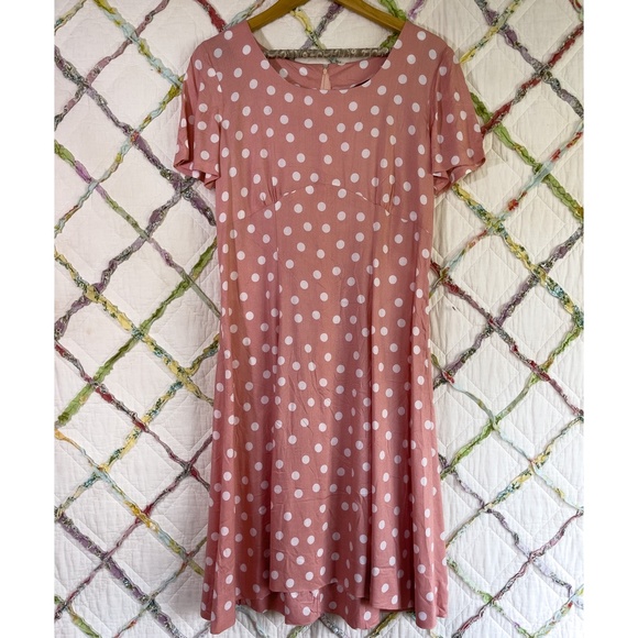 Vintage Handmade Short Sleeve Fit & Flare Midi Dress - Picture 8 of 8